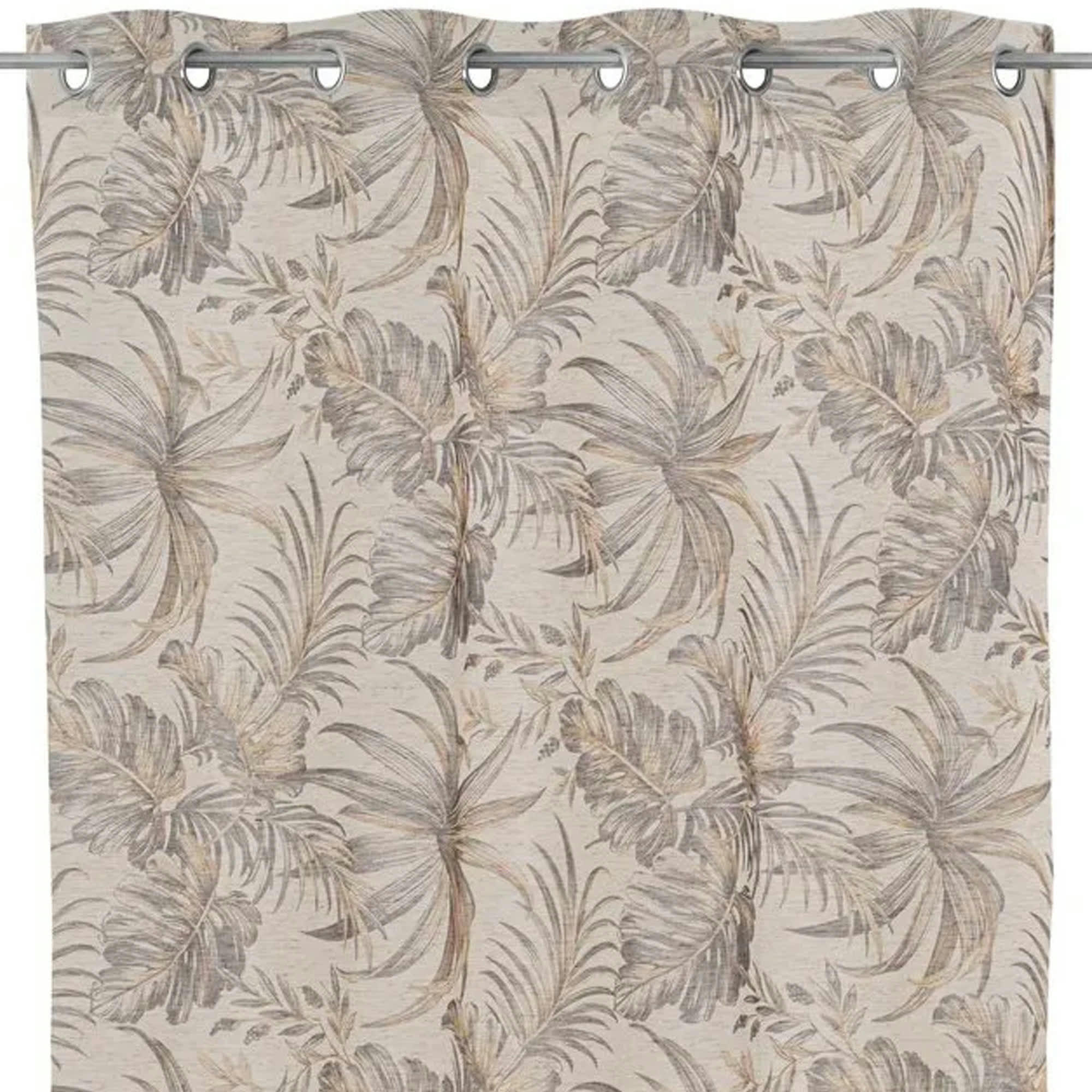 - Rideau voilage à oeillets feuillage à l'unité 140x260cm