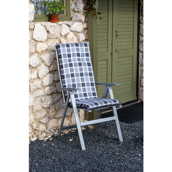 Hochlehner »Belgrad«, 4er Set, karo, grau, 118x50cm
