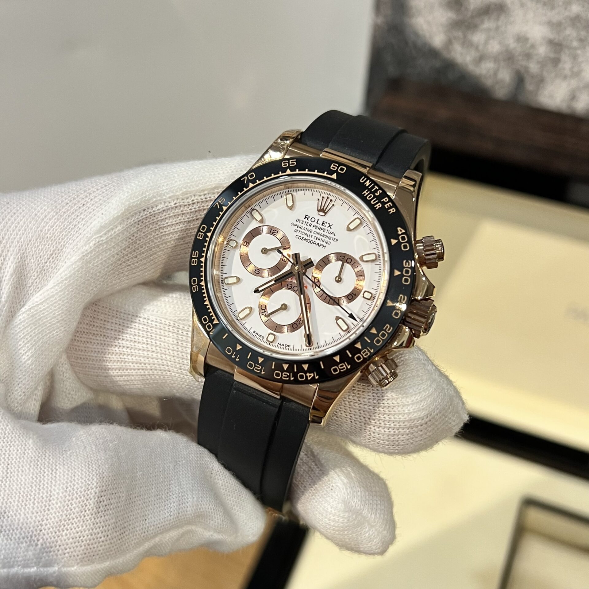 Rolex Daytona RG Plated White Dial 40mm Oyster Super Clone