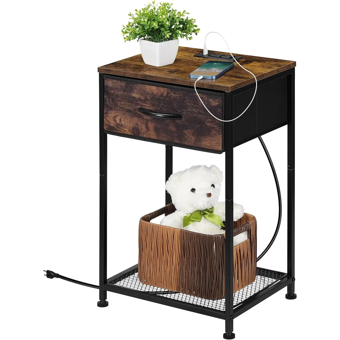 Nightstand with Charging Station