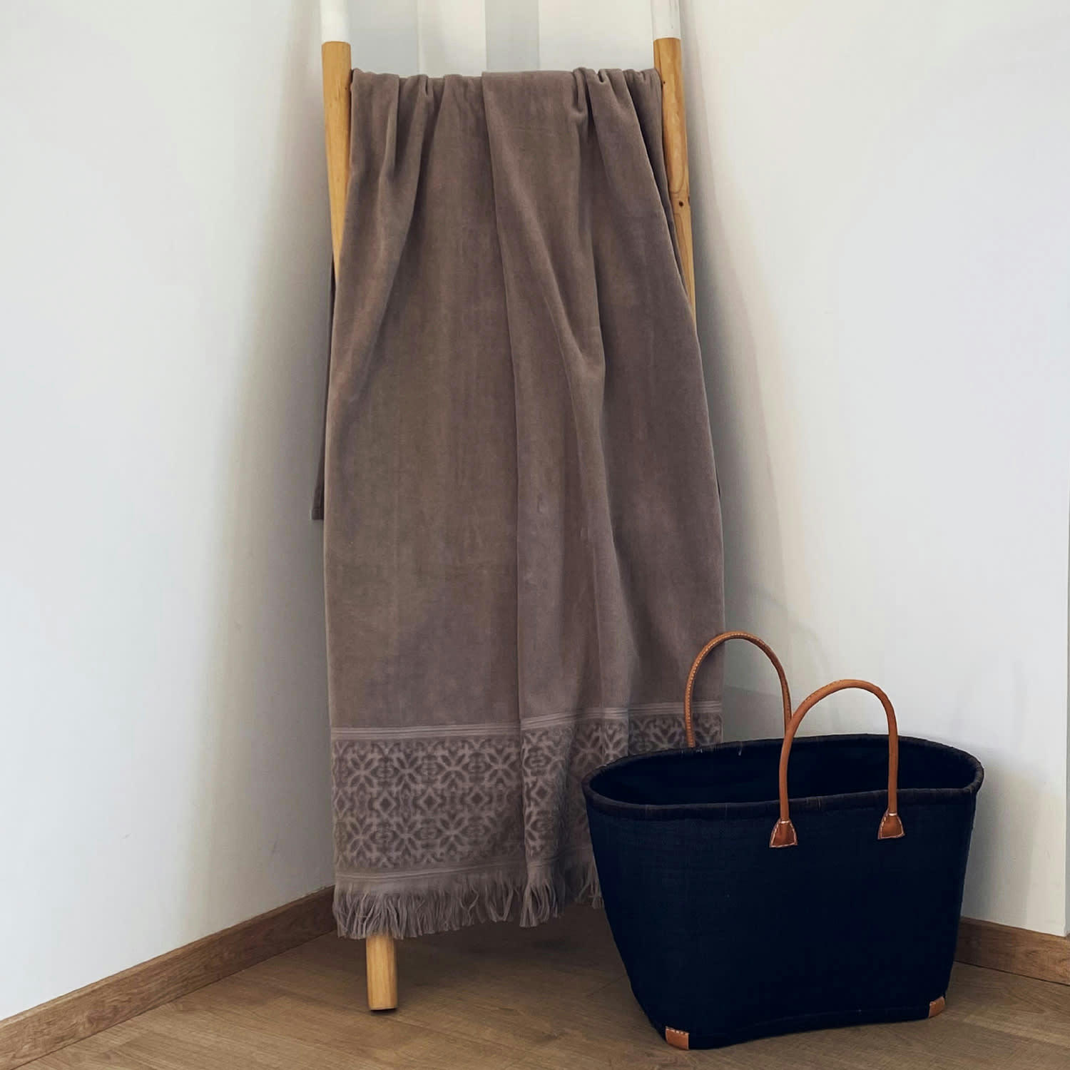 EPONGE VELOURS UNIE - Serviette de bain éponge velours 