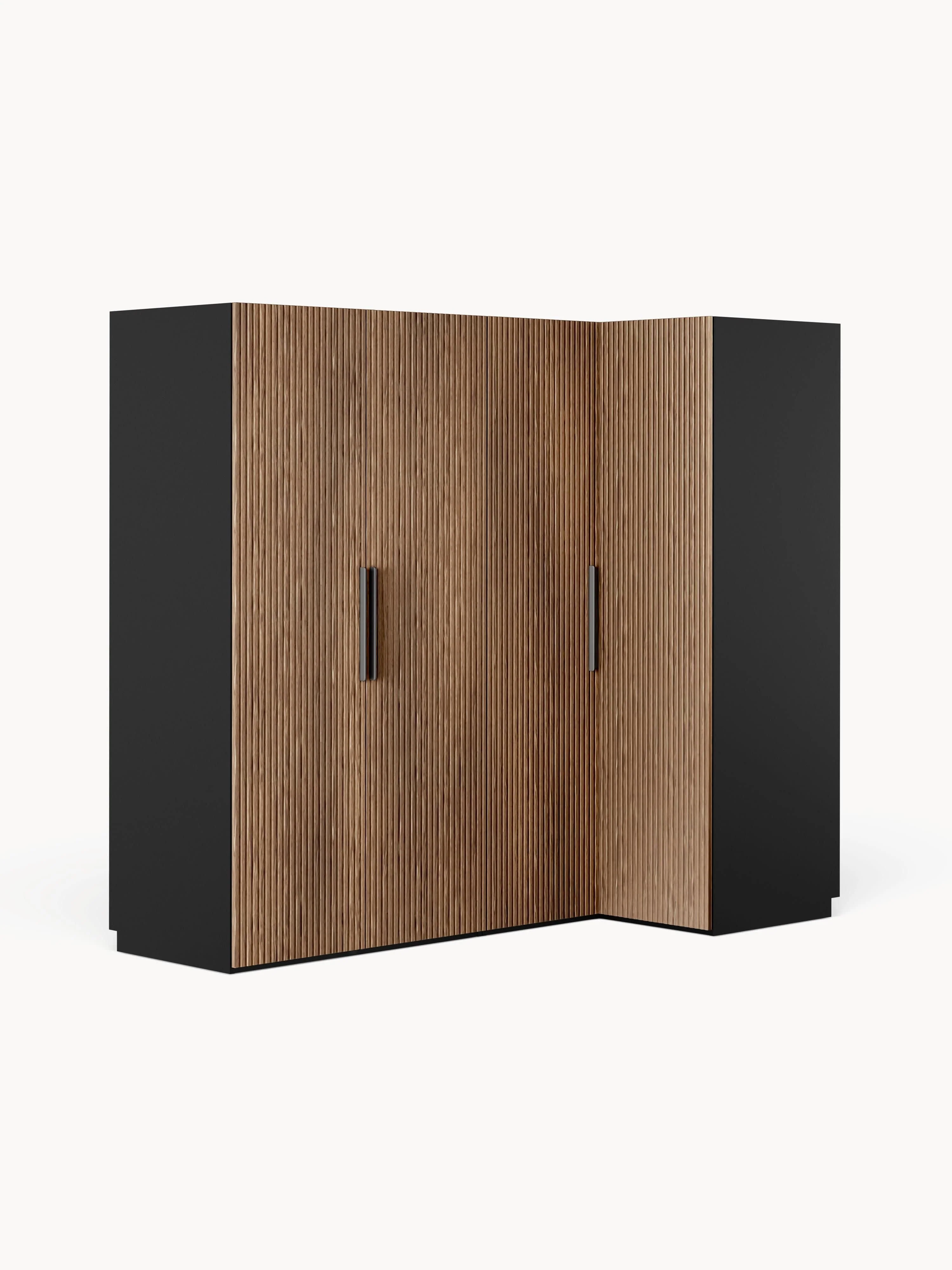 Modularer Eck-Kleiderschrank Simone, 215 cm Breite, in verschiedenen Größen