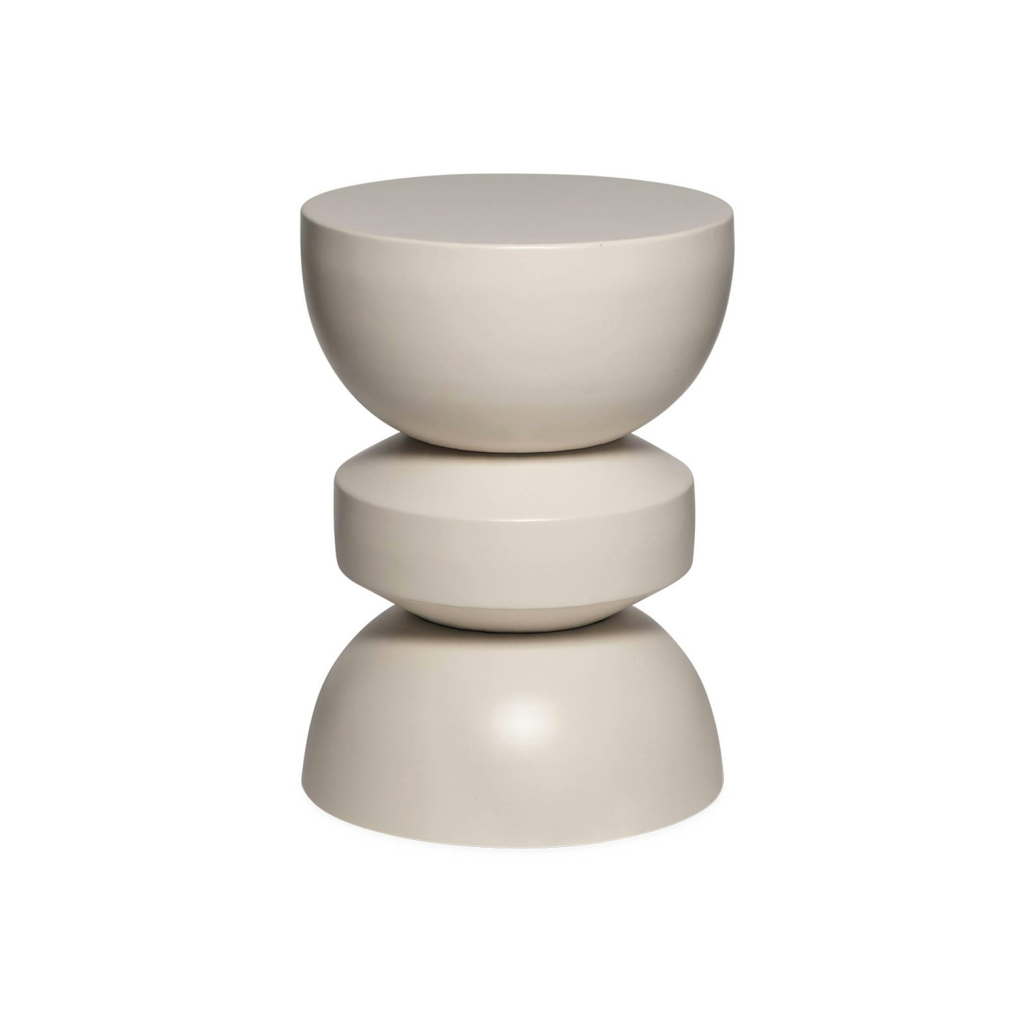 ASSA - Table d'appoint en métal créme D32