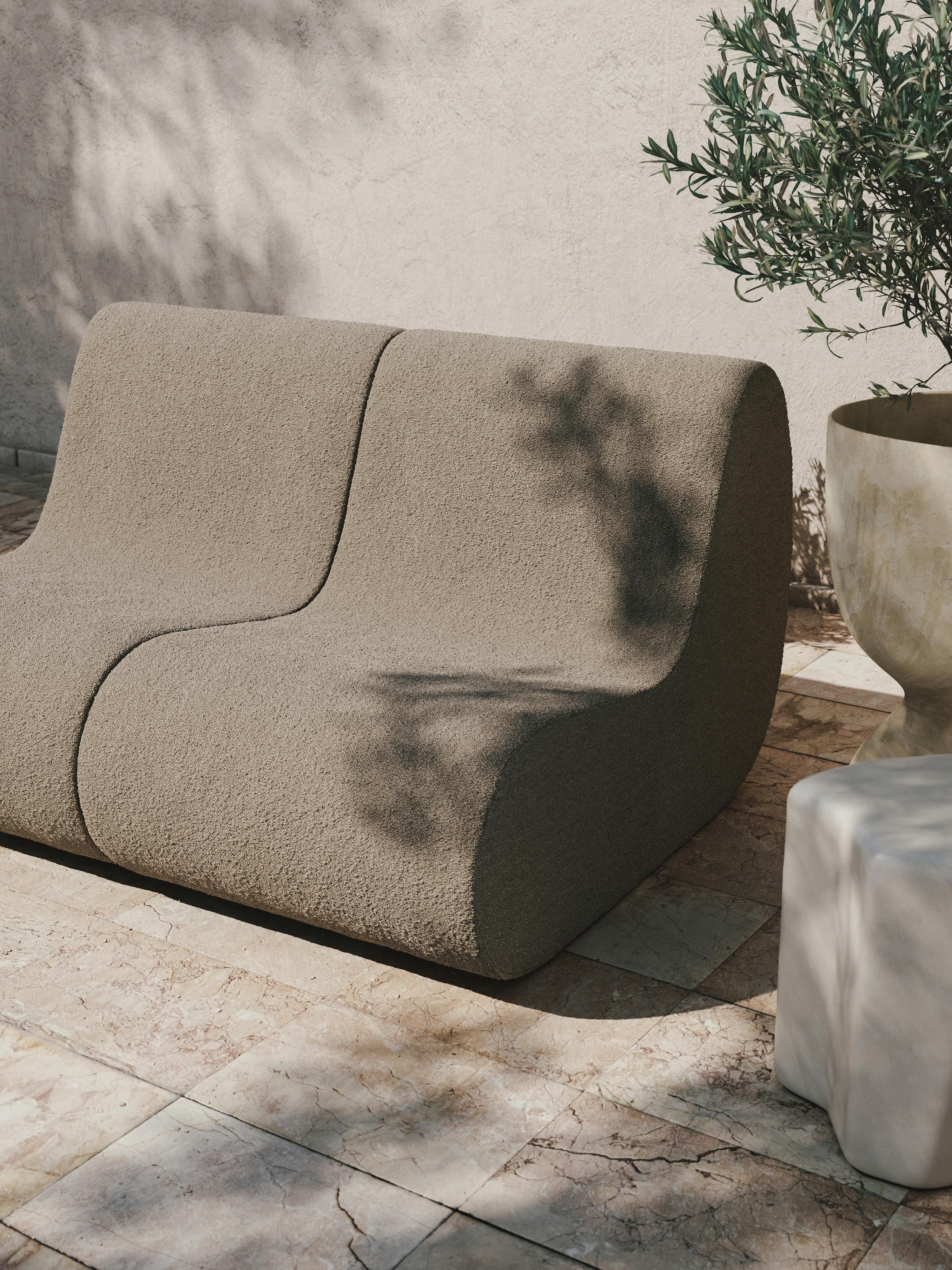 Garten-Loungesessel Rouli aus Bouclé