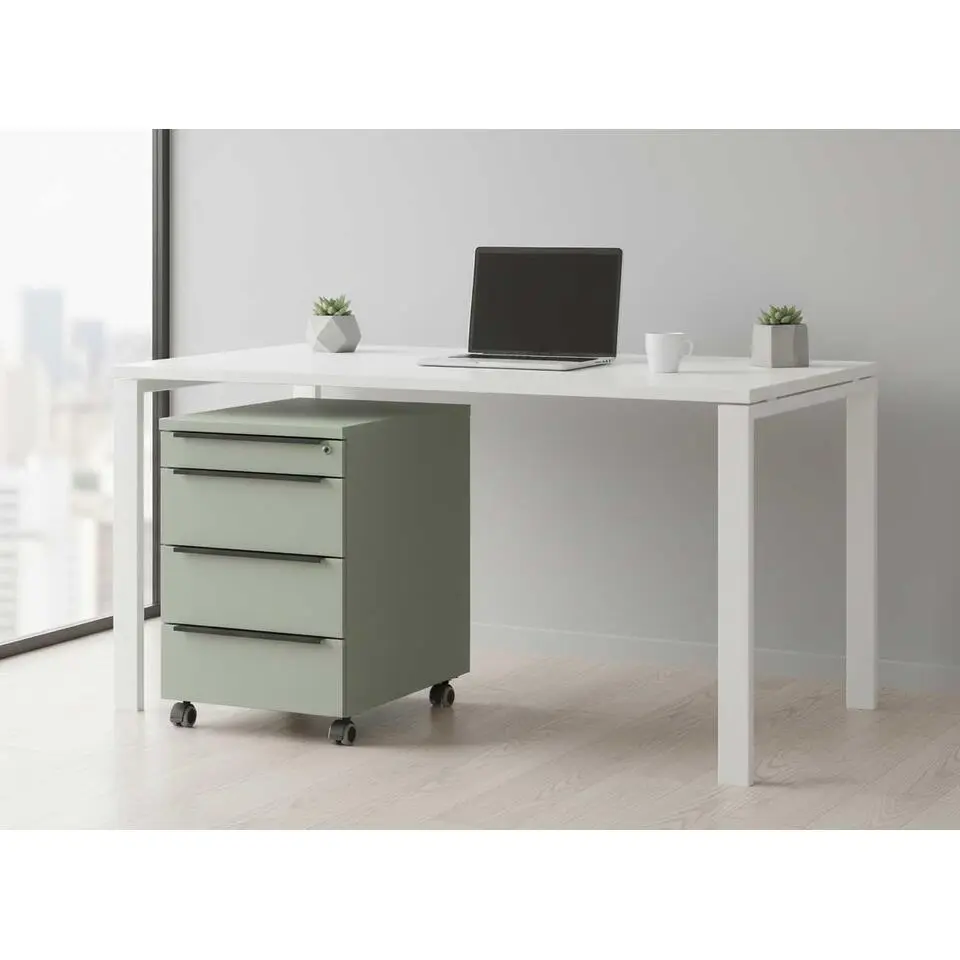 Ladekast met wielen Hermoso - 42 x 60 x 63 cm - Satijngroen