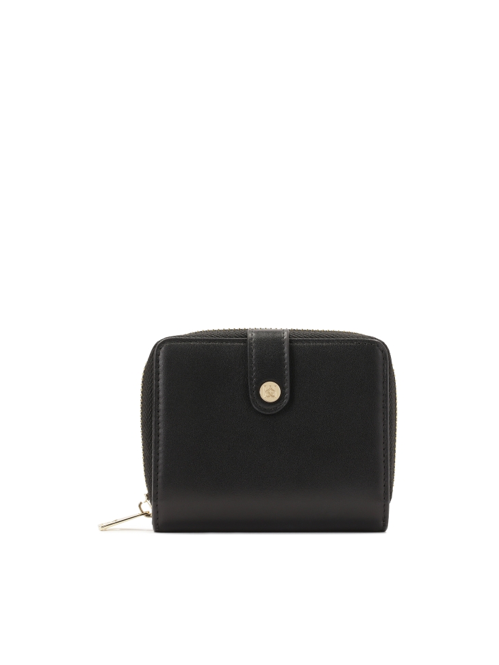 Black wallet with two compartments