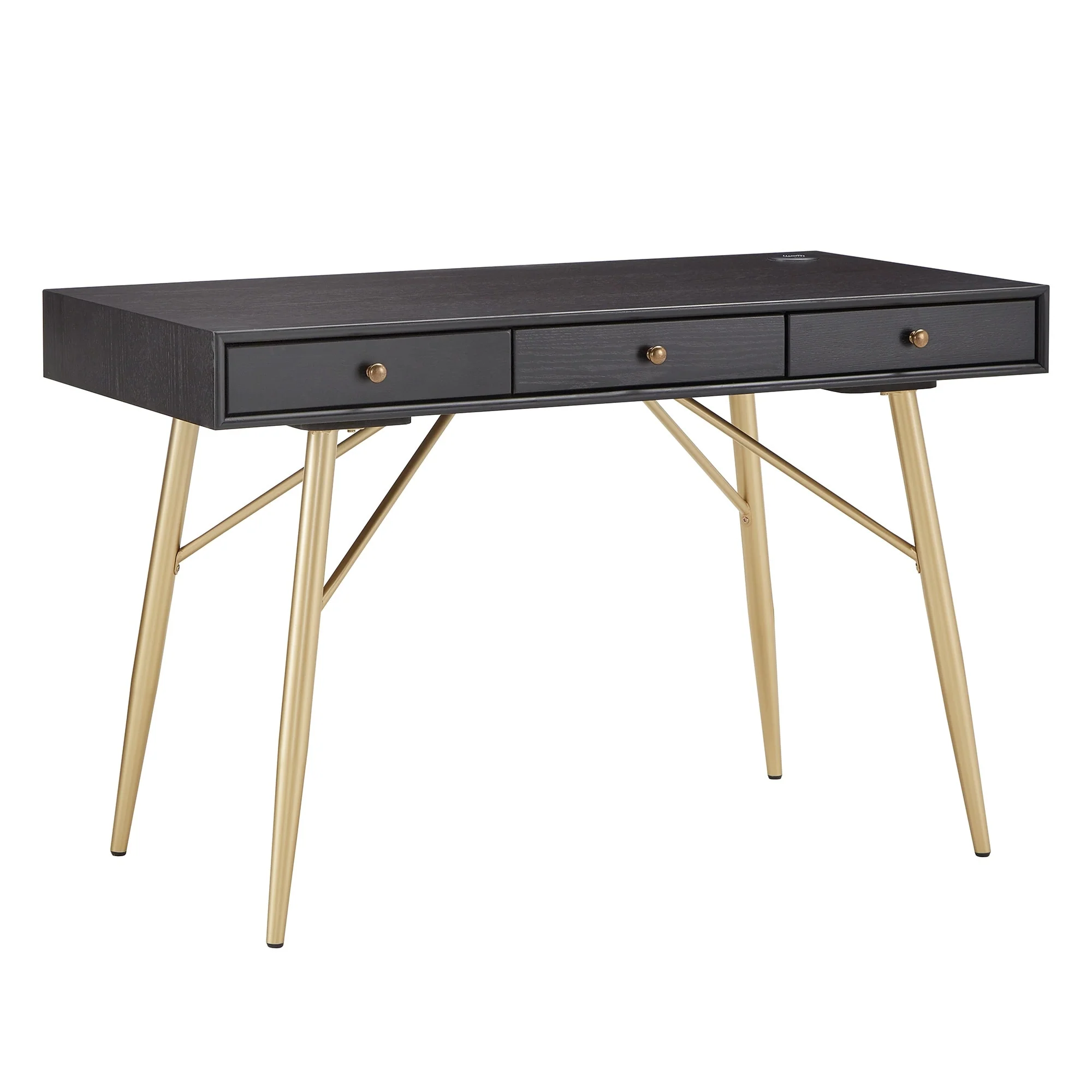 Dinah 3-Drawer Writing Desk with Charging Station by iNSPIRE Q Modern