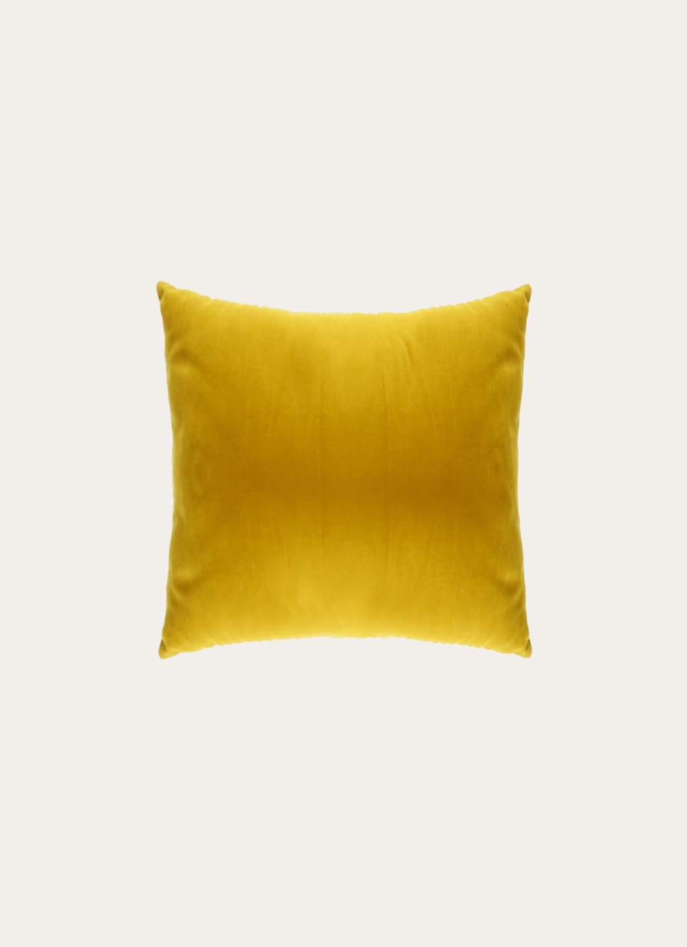 HOUSSE DE COUSSIN EN VELOURS AVEC DOS CHAMBRAY OCRE