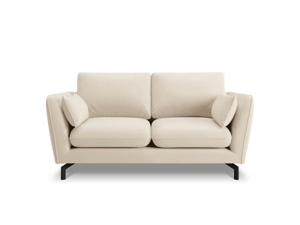 PODIUM - Canapé 2 places en velours beige