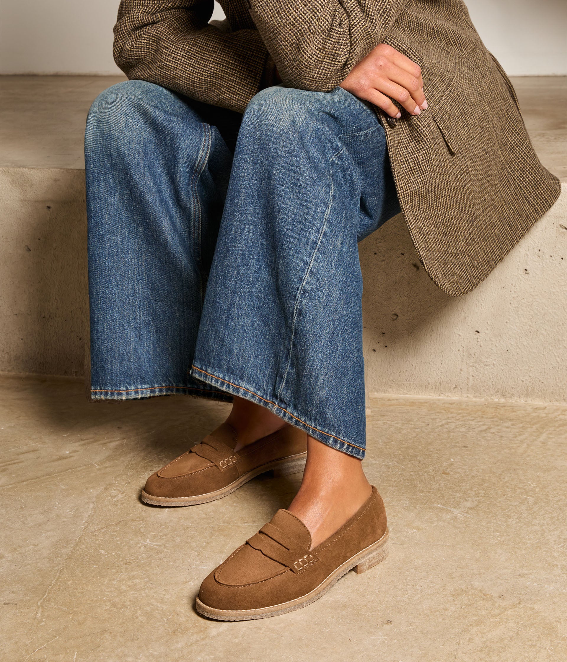 Mocassins velours camel Judith