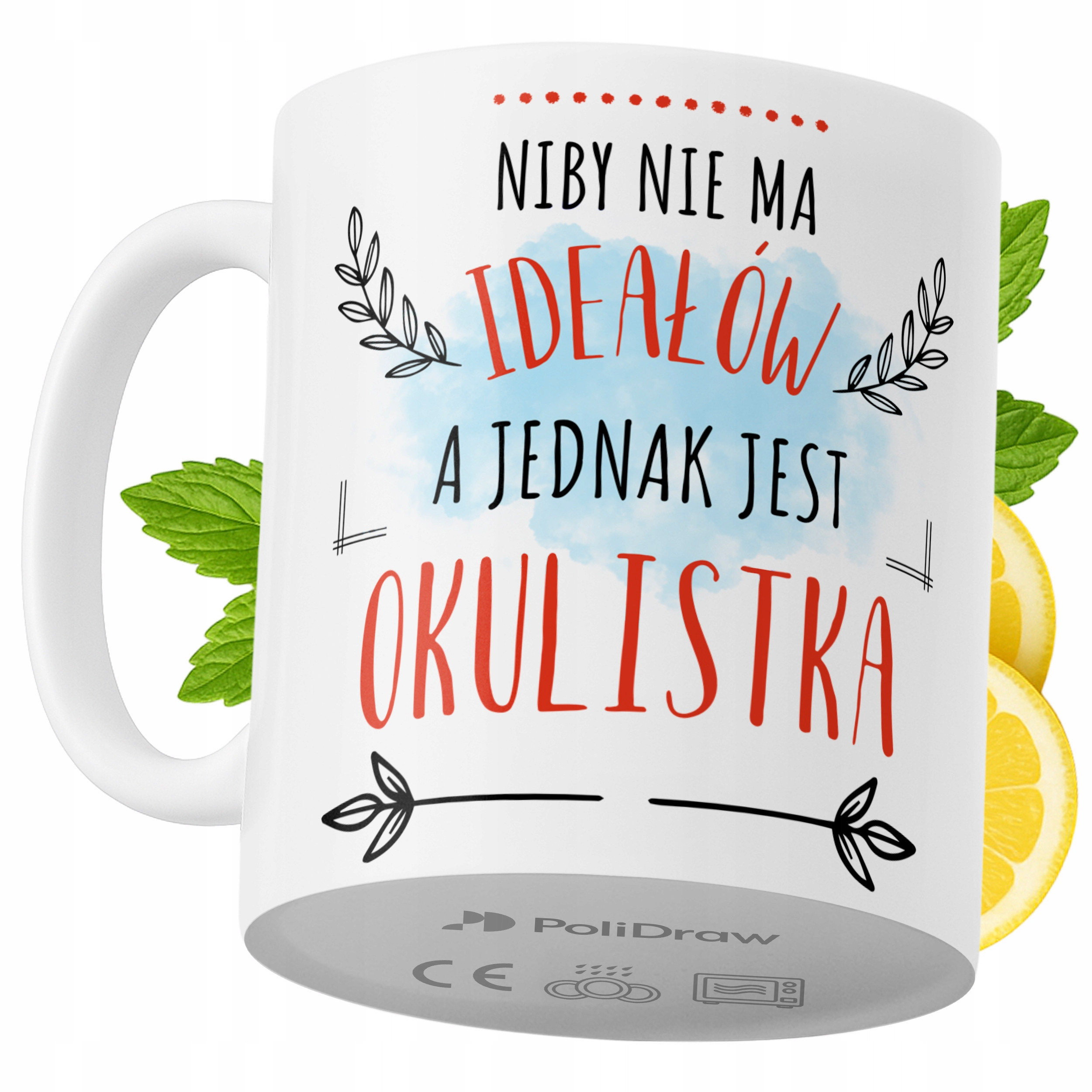 Kubek Dla Okulistki na Prezent z Nadrukiem ze Zdjęciem 330 ml PoliDraw