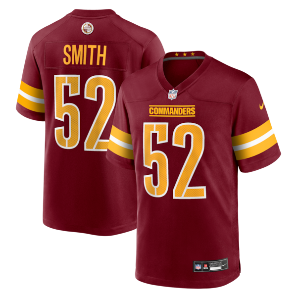 Preston Smith Washington Commanders Nike Team Game Jersey -  Burgundy