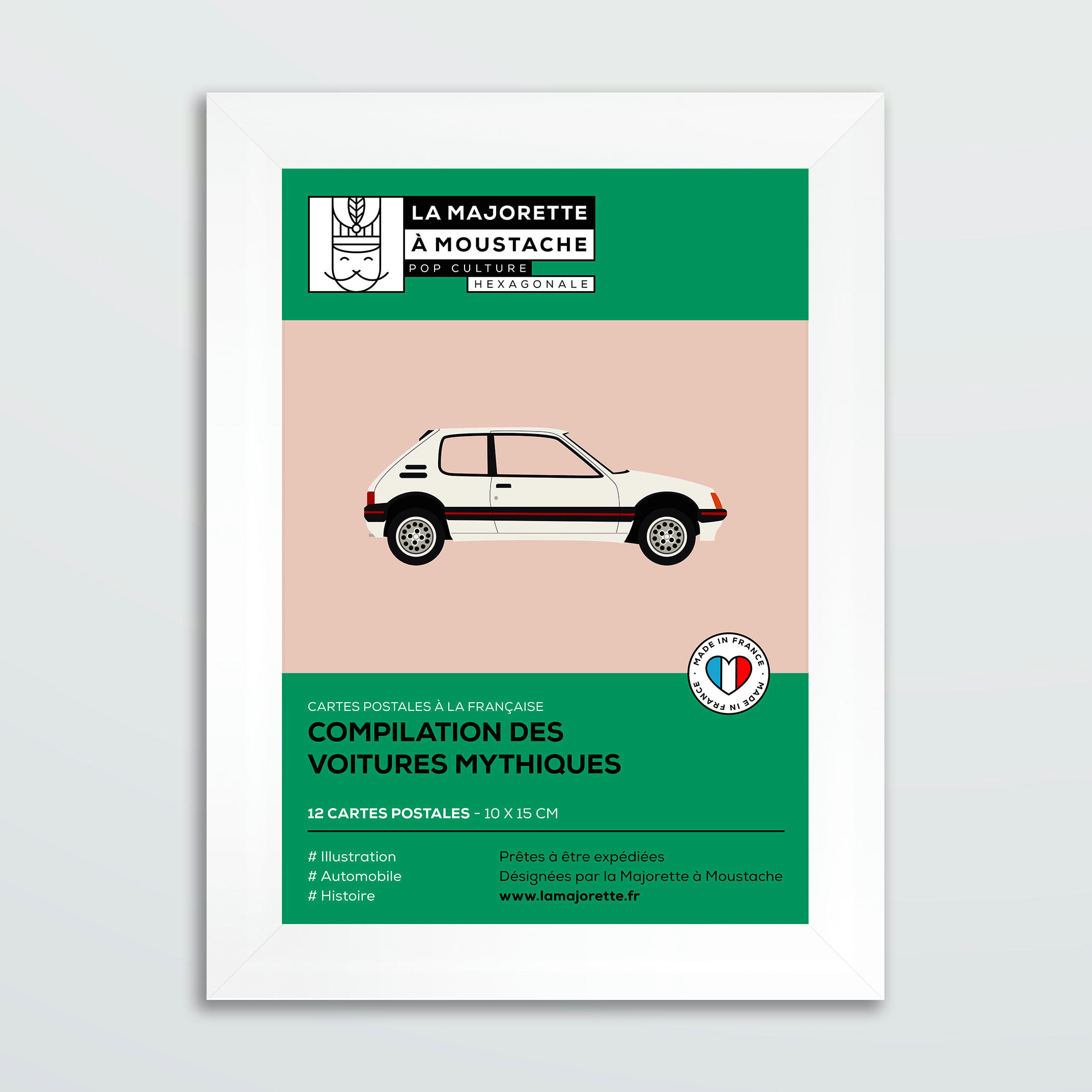 - Etui 12 cartes postales - Collection des voitures mythiques