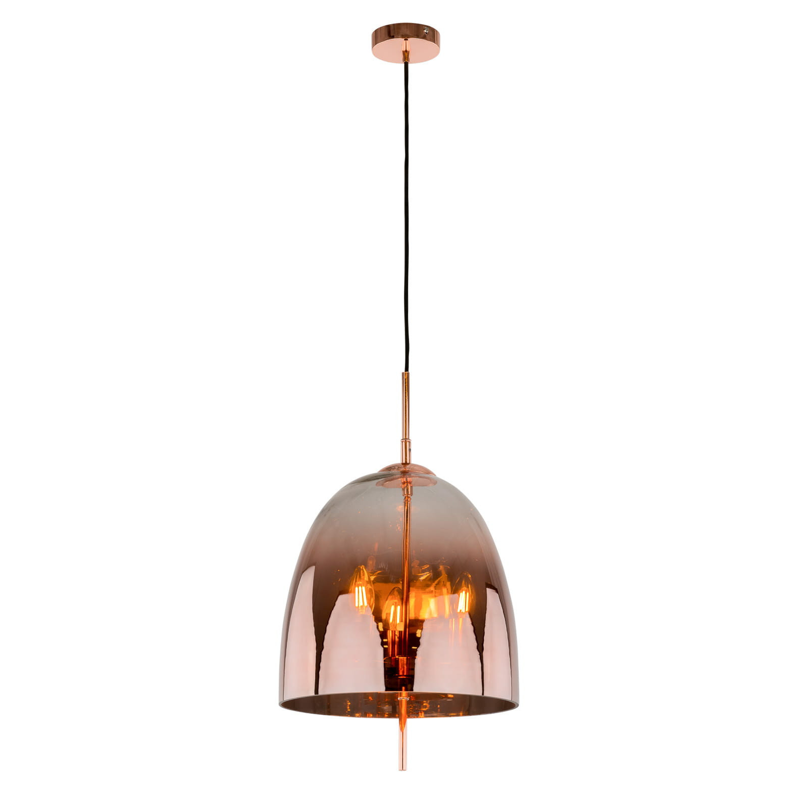 Lampa wisząca miedziana Alan 3xE14x60W wym: 200x33x33 cm Italux