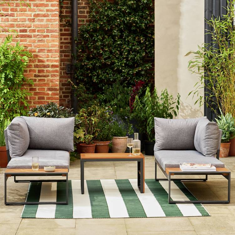 Habitat Multi Way Garden Modular 4 Seater Sofa Set - Grey