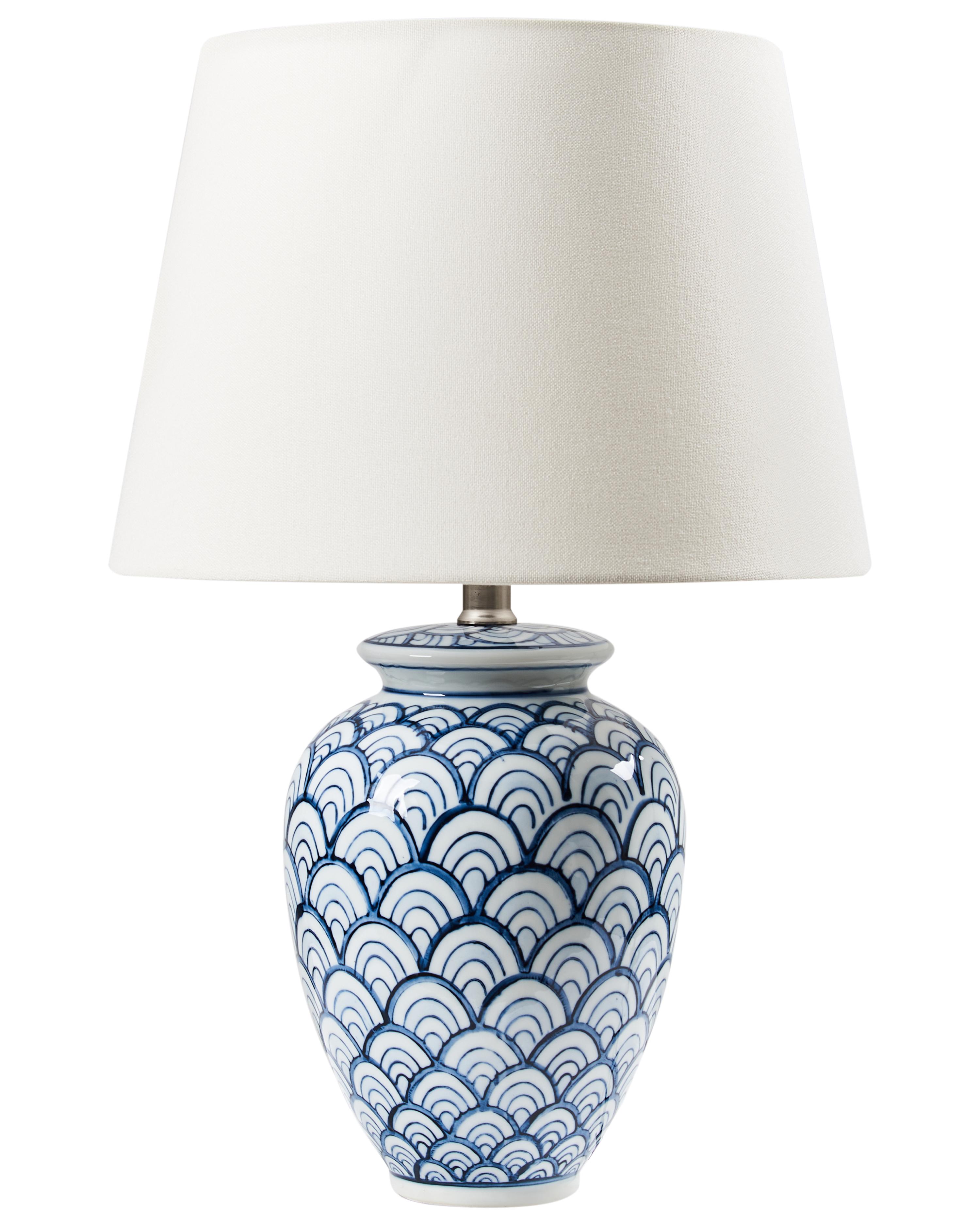Table Lamp JAUCA Porcelain White/ Blue