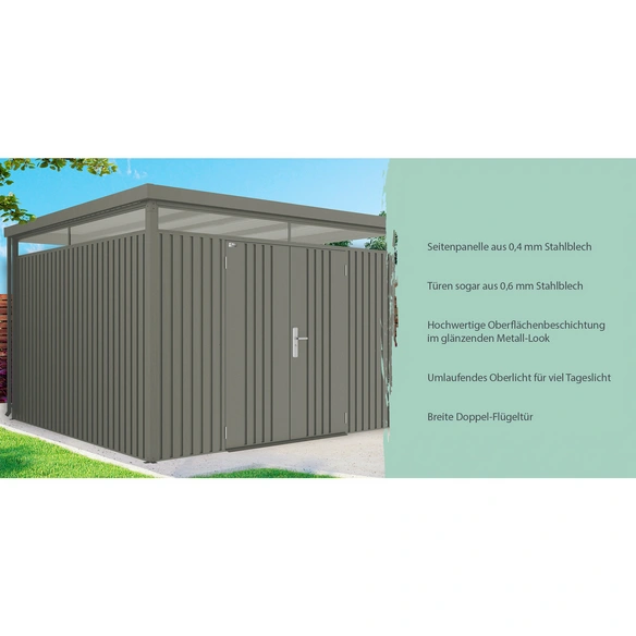 Systemhaus »Premium«, Gr. 5, LxBxH: 314 x 314 x 218 cm, quarzgrau