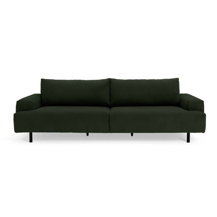 Habitat Julien Fabric 4 Seater Sofa - Dark Green