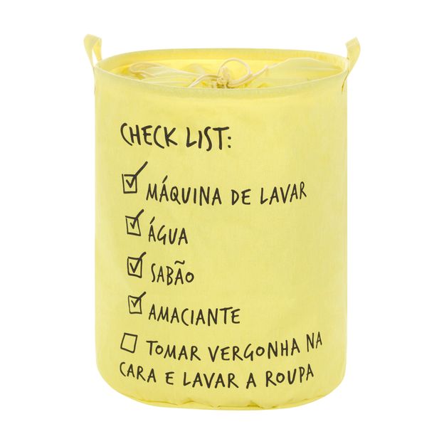 CESTO PARA ROUPA CHECK LIST SINCERO