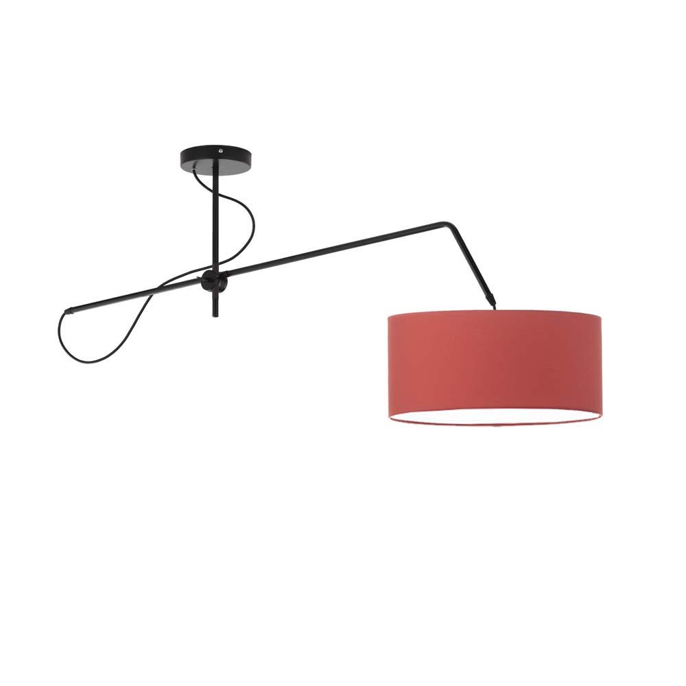 Lampa wisząca z ruchomym ramieniem RIO Czarny - Czerwony