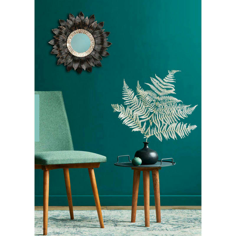 LILLY - Miroir déco design en verre noir