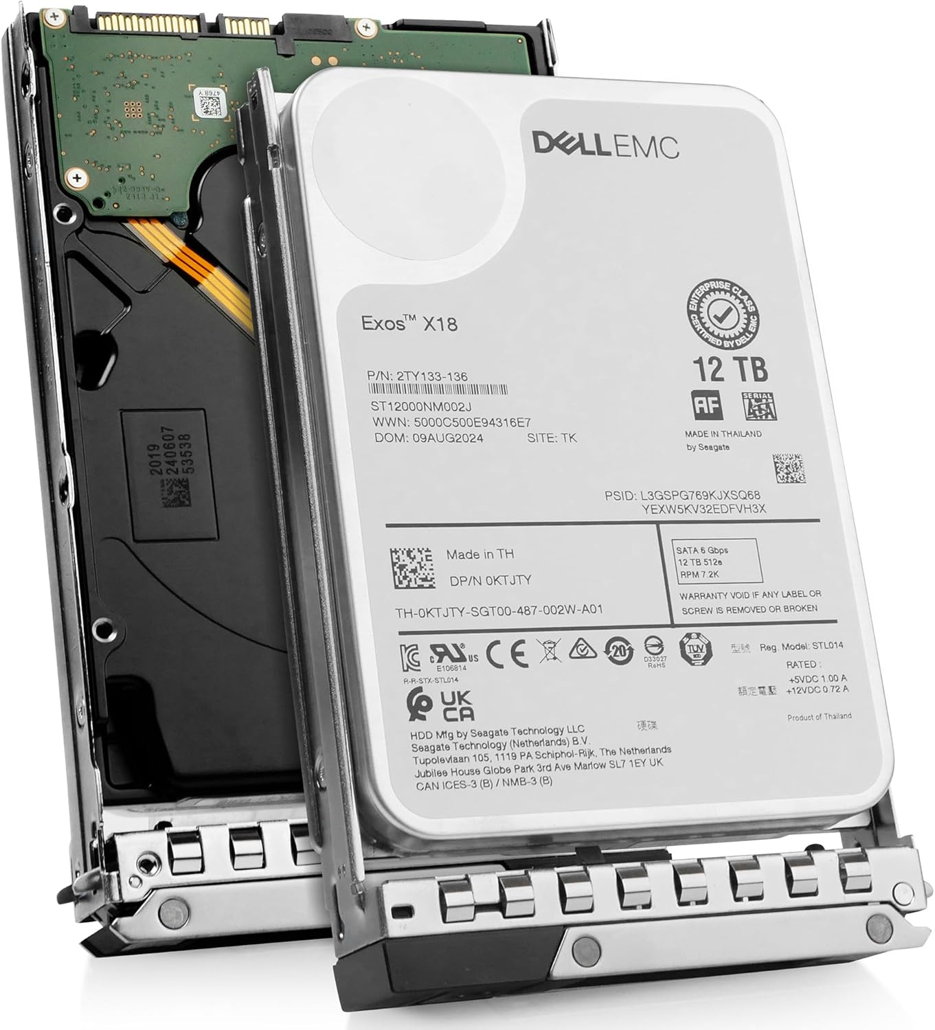 Dell G14 G15 G16 0KTJTY 12TB 7.2K RPM SATA 6Gb/s 512e 3.5in Enterprise Hard Drive Compatible with but not Limited to: R540 R740 T550 R660 T150 T560 MD3400 C6620 MX5016s