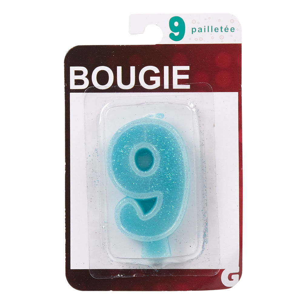Bougie anniversaire chiffre 9