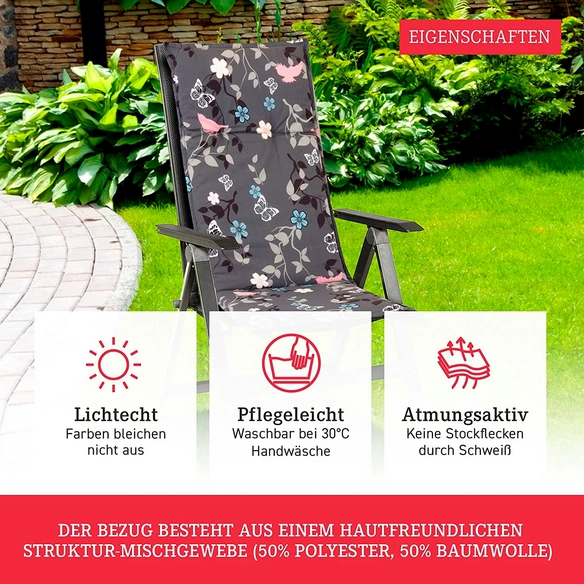 Hochlehner »Bregenz«, 2er Set, Blumenranke, grau, 118x50cm
