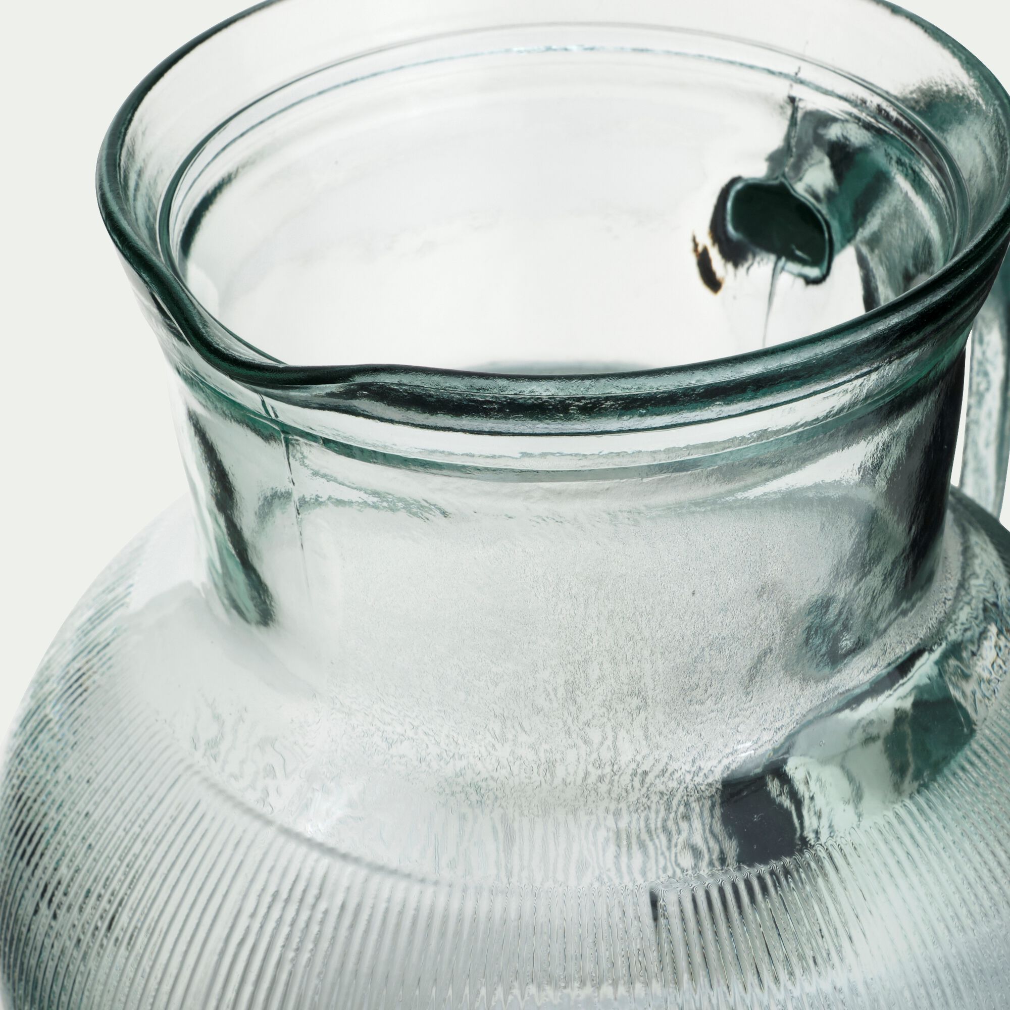 AQUA - Pichet avec anse en verre recyclé 2,3 L - transparent