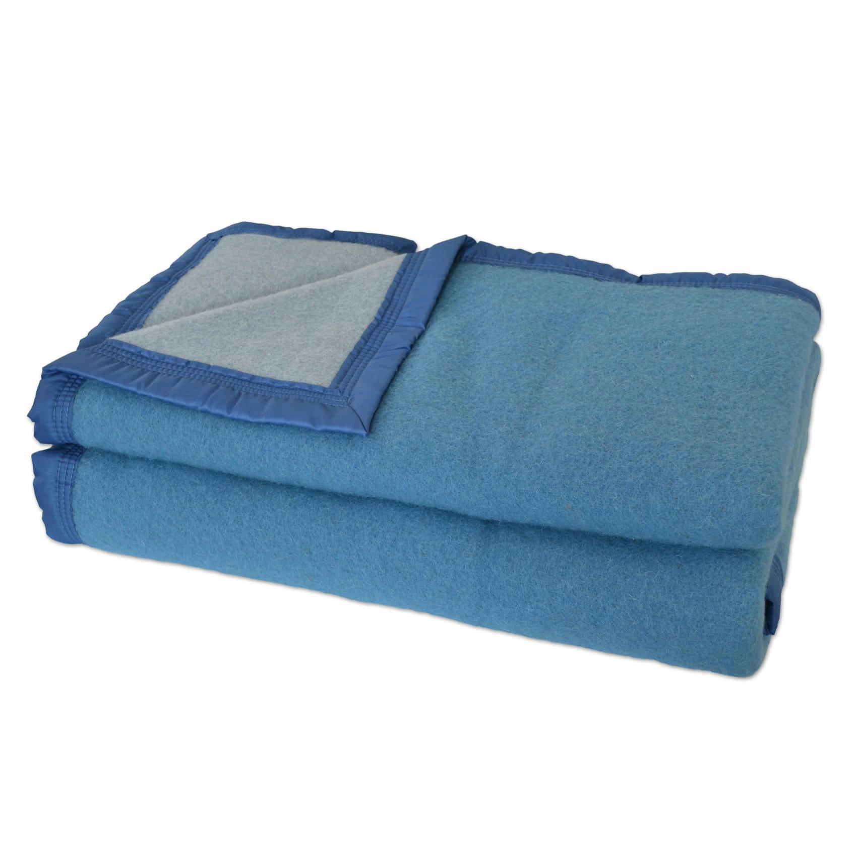 VOLTA500 - Couverture en 100% pure laine vierge 500g/m² bleu 220x240 cm