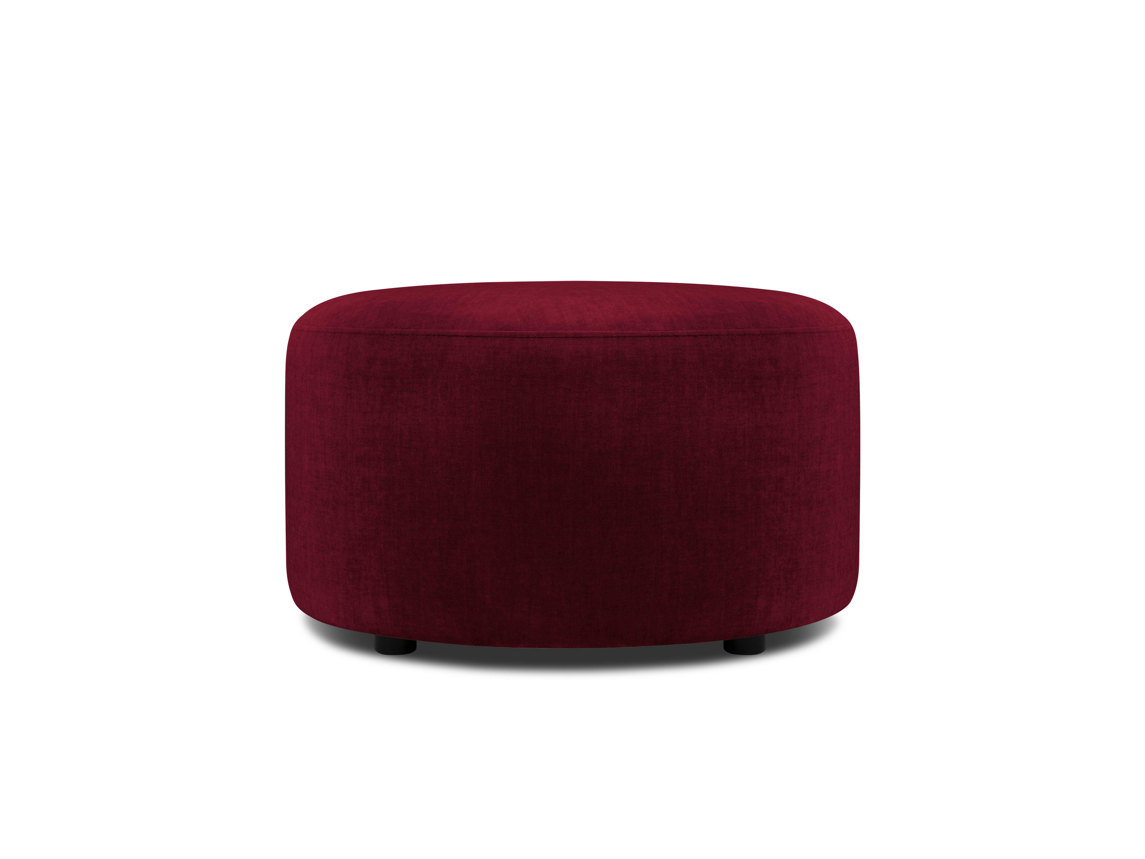 ALICE - Pouf en velours bordeaux