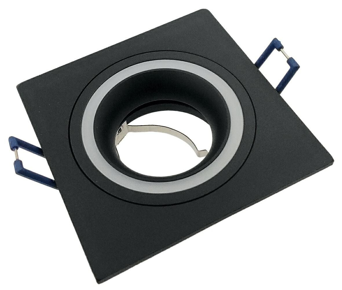 Oprawa wpuszczana oczko kwadratowa czarna Claro 1xGU10x50W IP20 IdeaLED