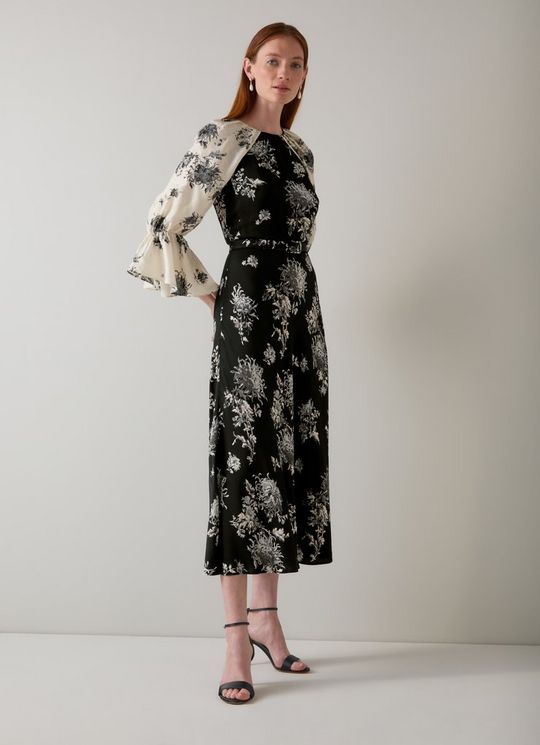 Mimi Birch Floral Print Viscose Dress