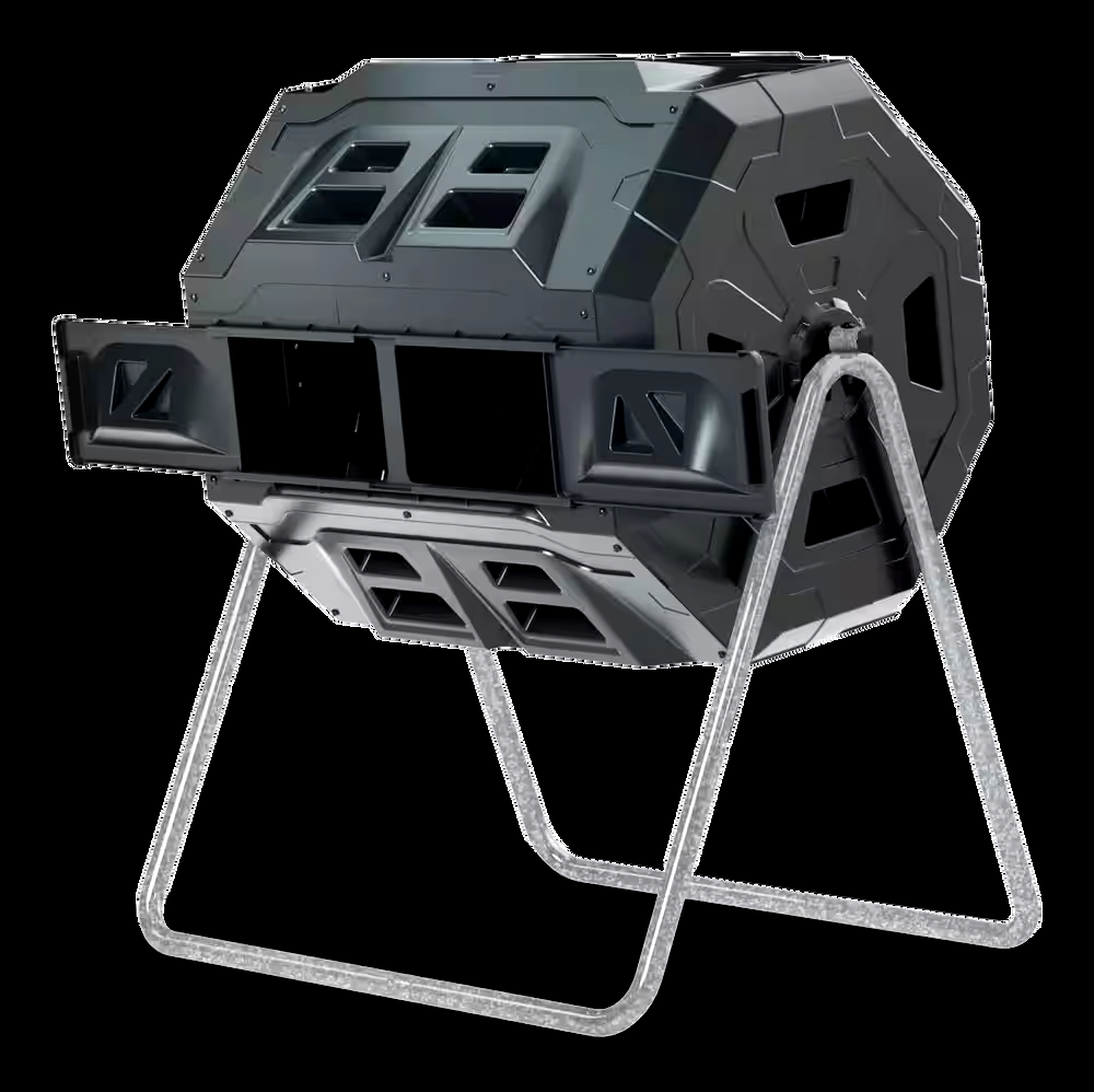 Tumbling Composter with Two Chambers