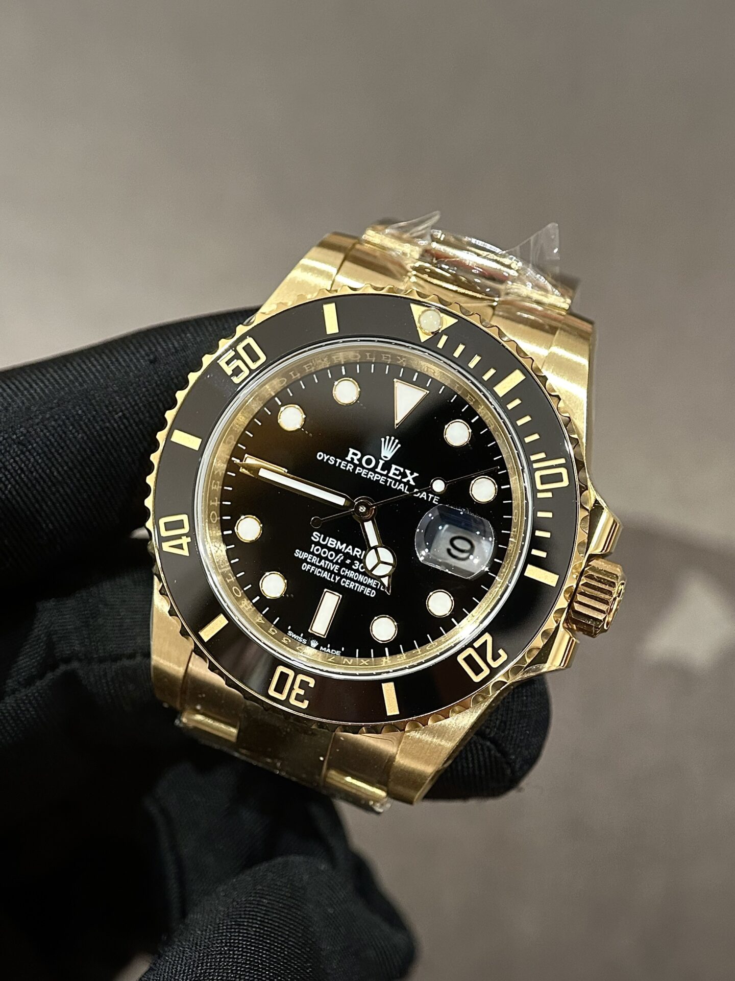 Rolex Submariner 116618LN YG Plated Black Dial 40mm Oyster Super Clone