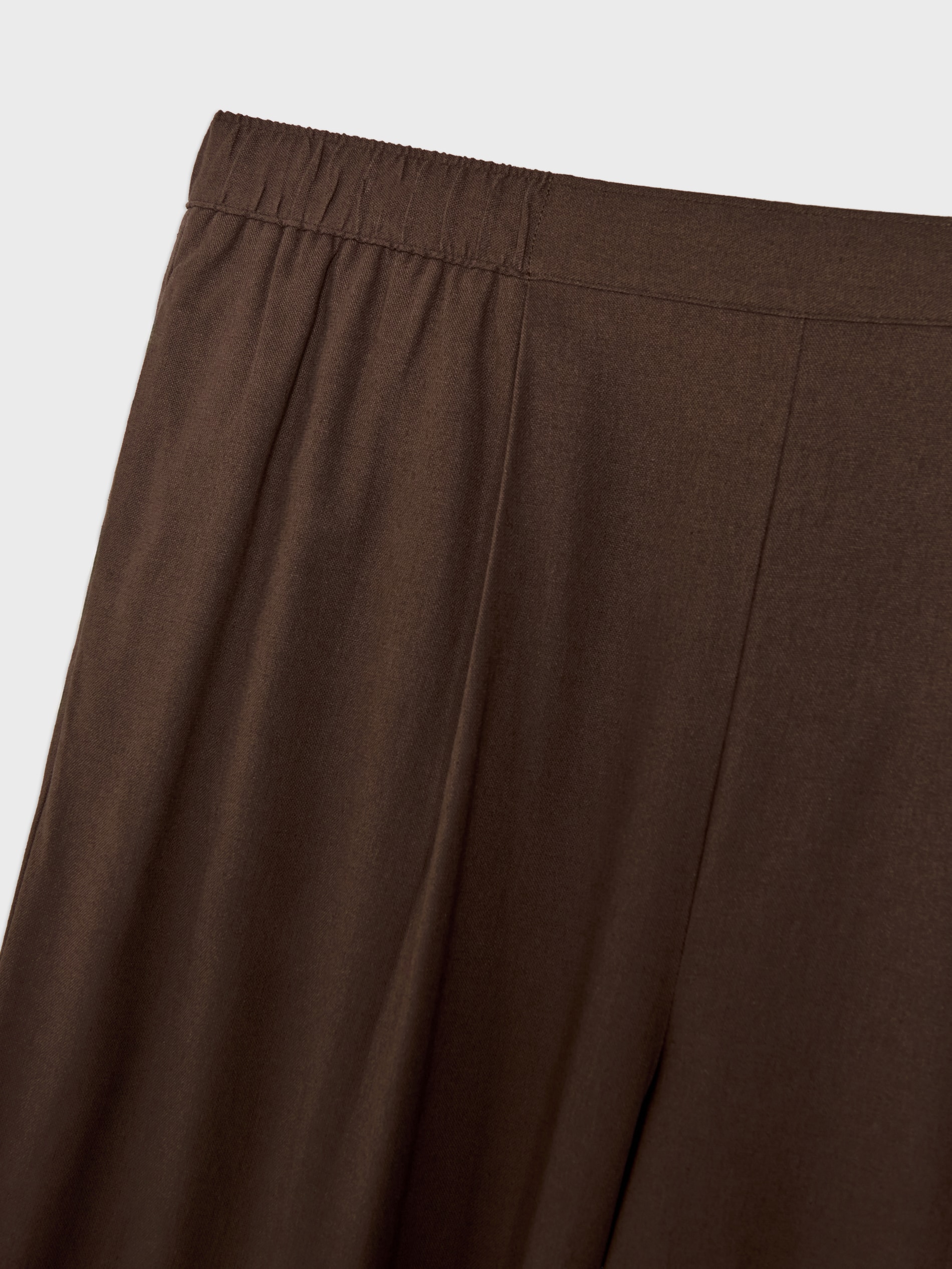 Spodnie wide leg z domieszką lnu Plus size