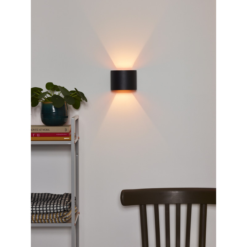 Applique LED Xio ronde noire 4 W LUCIDE