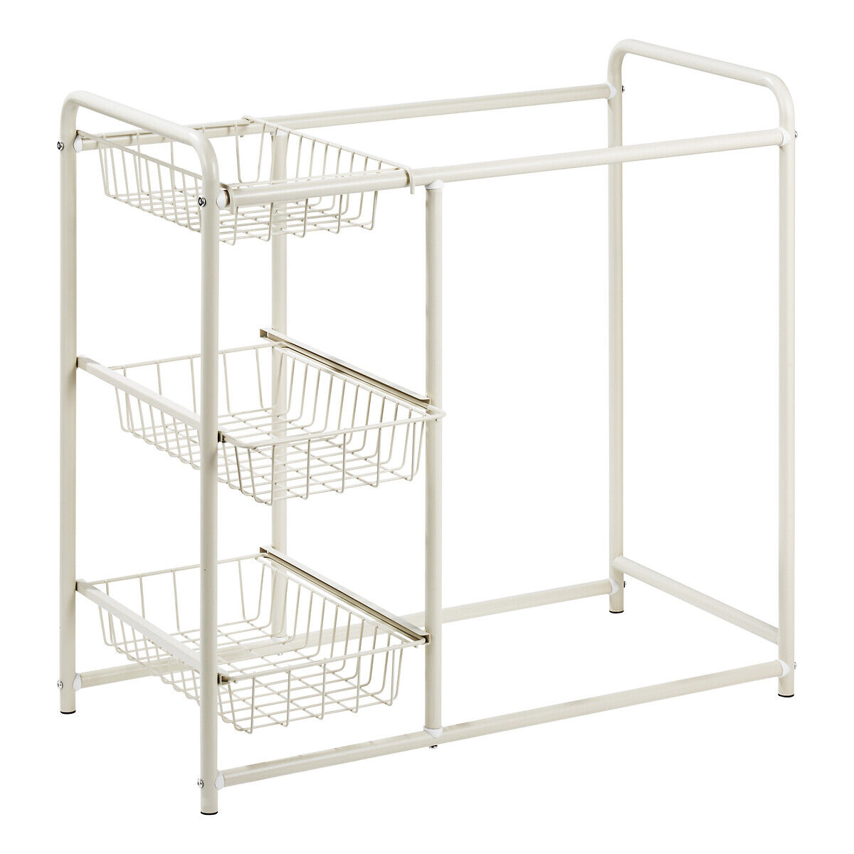 Móvel de apoio para roupa suja branco