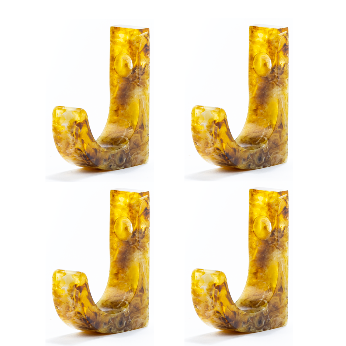Brût Homeware | Set van 4 Kapstokhaken | Pavone | Tijger