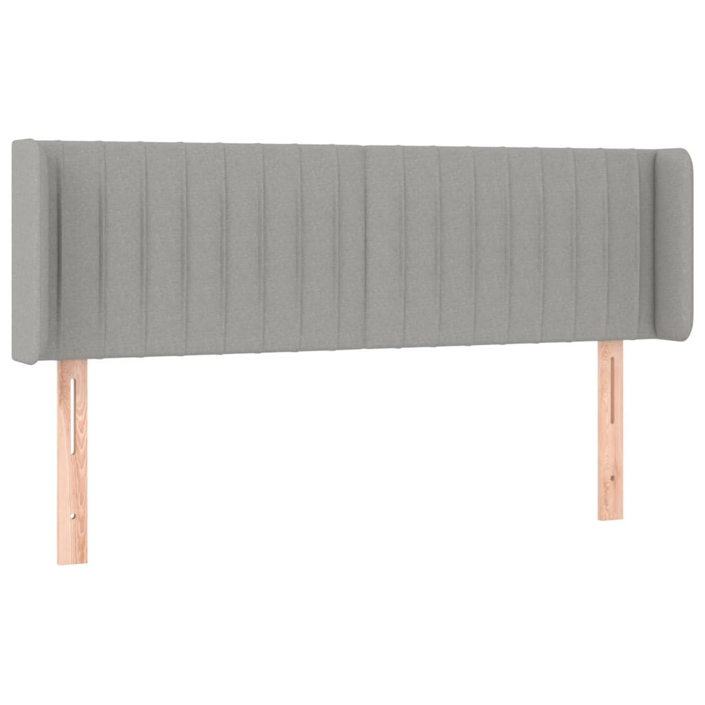 Wezgłowie Szary 147 x 16 x 78/88 cm Tkanina vidaXL