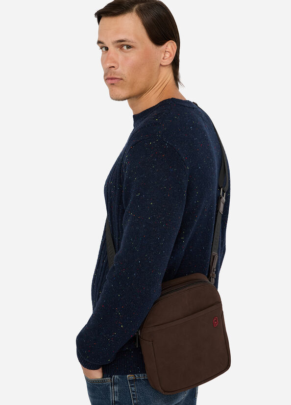 Borsa a tracolla in suede