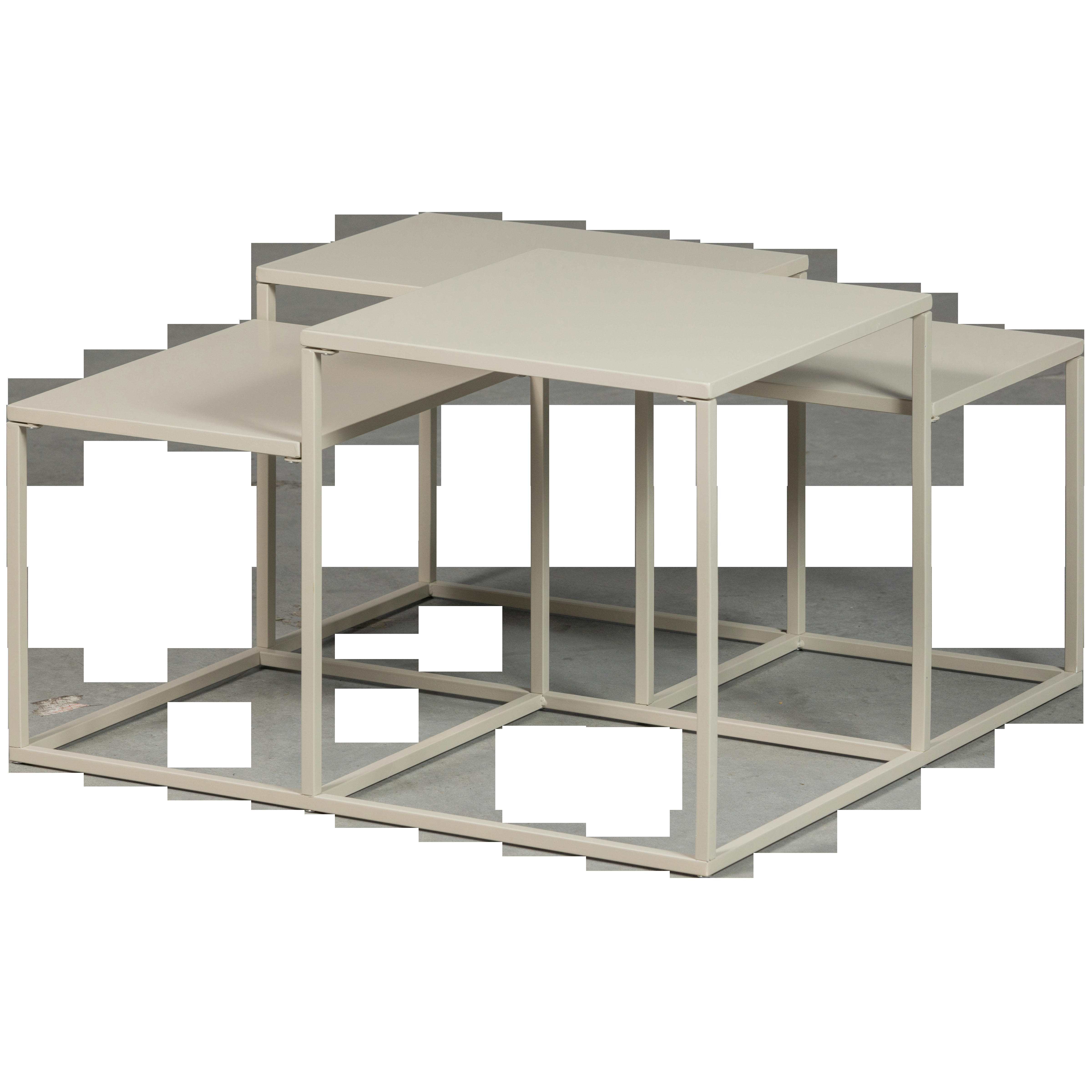 MIDA - Table basse avec différences de hauteur en métal grège
