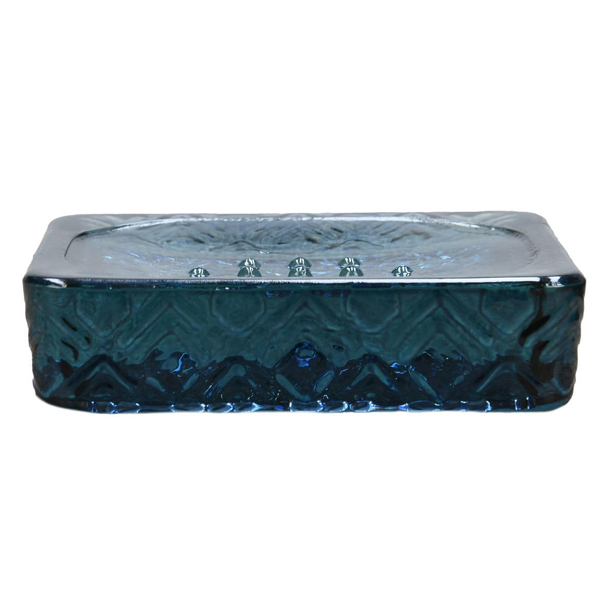 BRAID - Portesavon en verre recyclé  indigo 12x9x3 cm