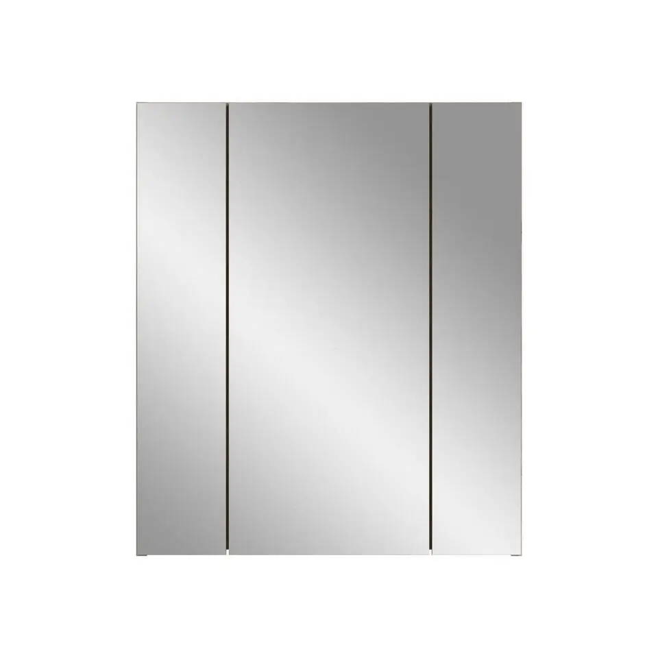 Hioshop Ice spiegelkast zwart mat- eiken decor