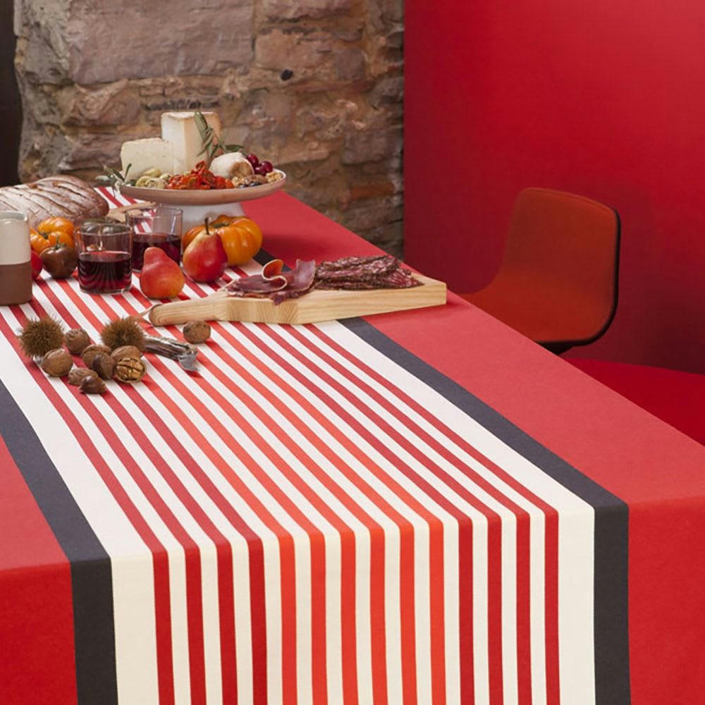 AINHOA - Nappe coton Rouge 180x250 cm