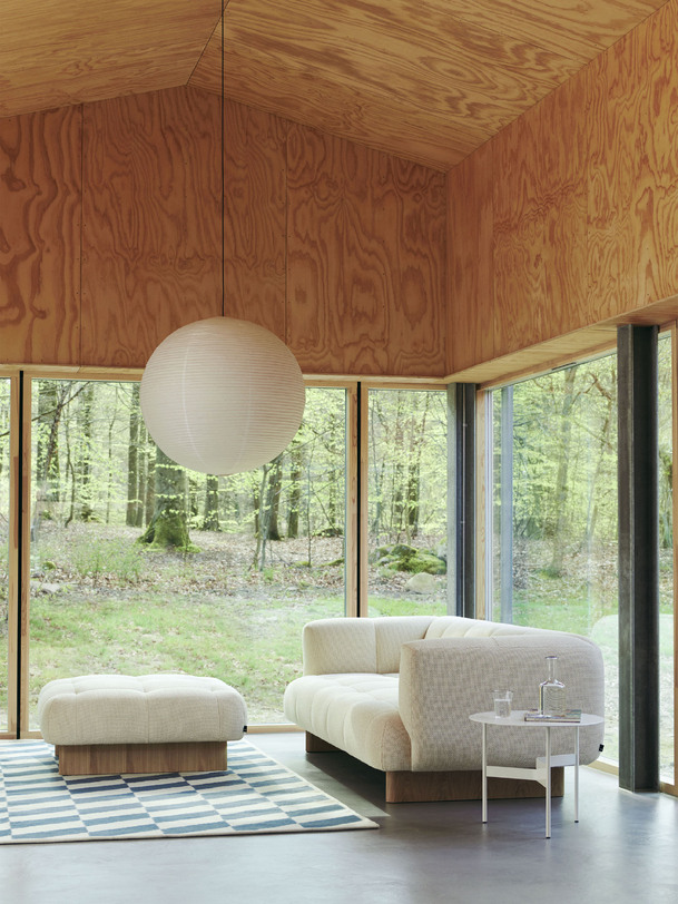 Suspension paper shade - hay blanc