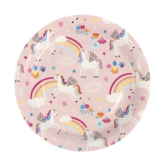 Unicorn Party Paper Plates 8 Pack