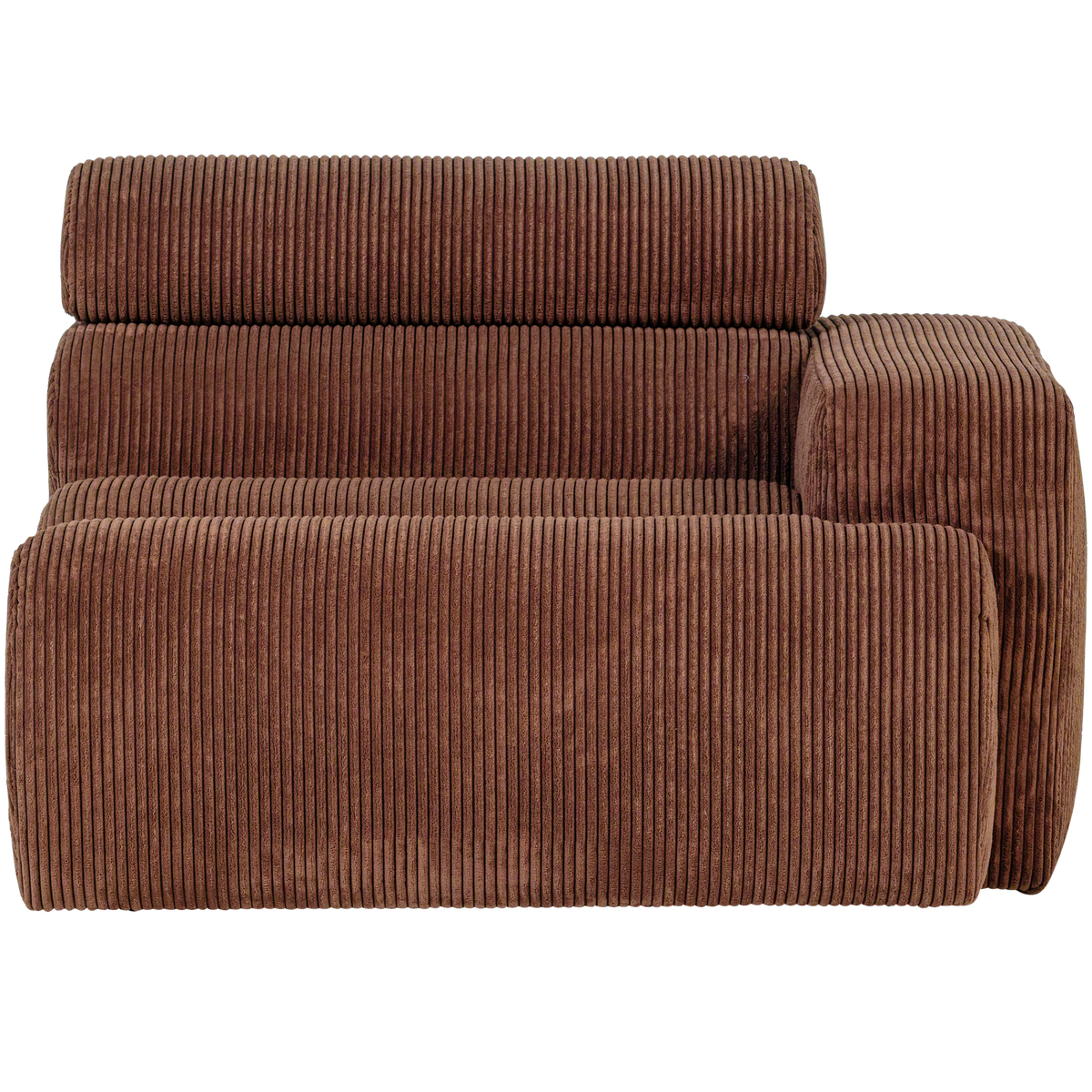 WOOOD 1-zits element bank arm rechts Novi - Ribstof - Terra - 86x109x113