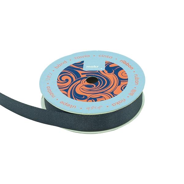 Makr Ribbon, Silver Metallic Black Ribbon- 16mmx4.5m