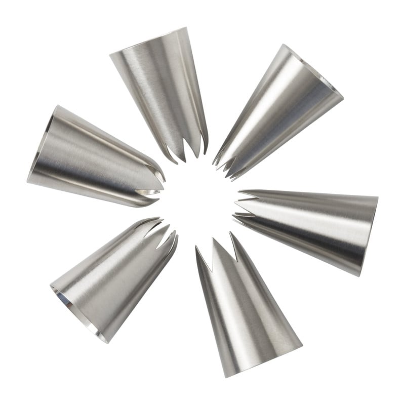 Spuitmondjes kartel - RVS - set van 7